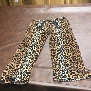 Warm soft cheetah pajama pants